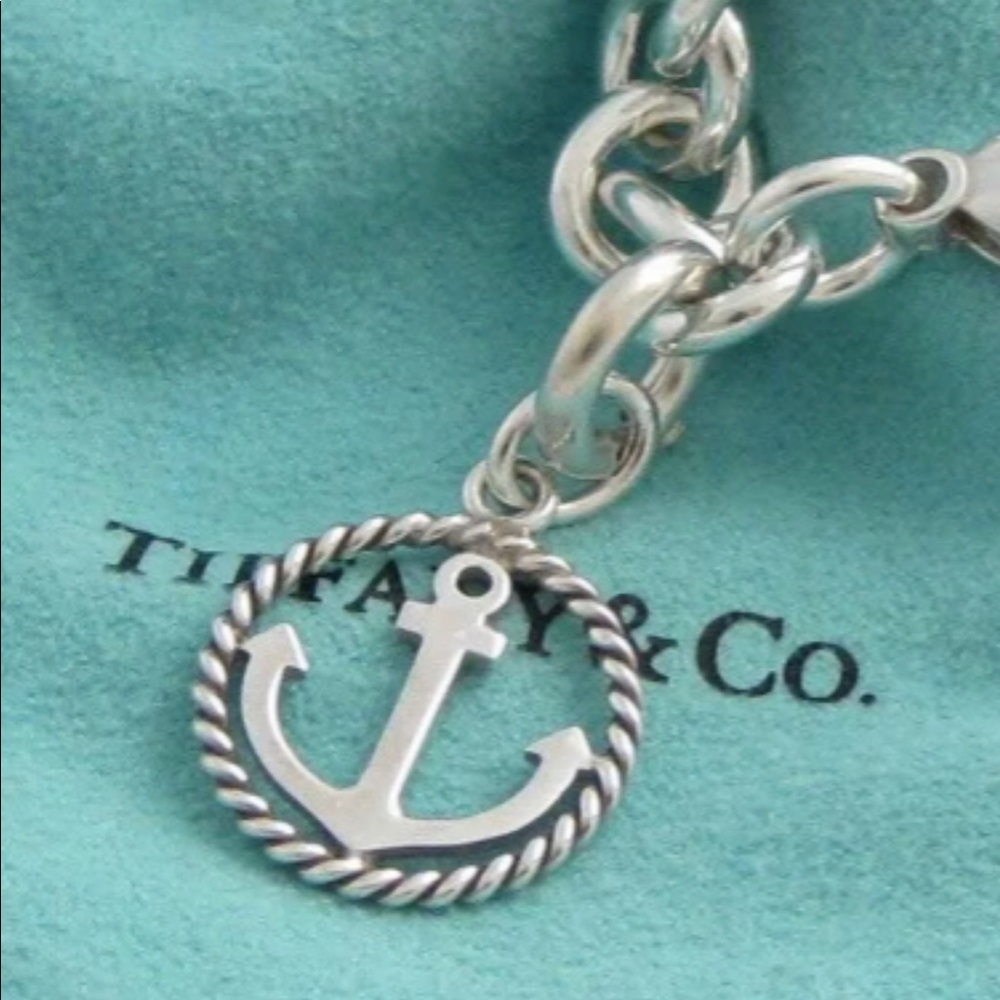 ⚓️Tiffany & Co. Silver Anchor Twist Charm with Clasp